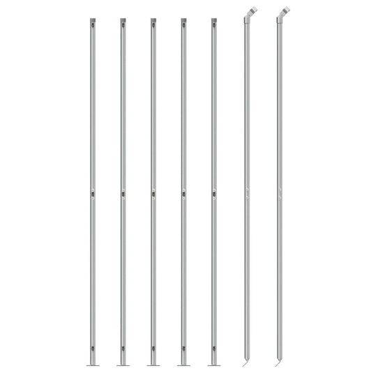 Vidaxl gaashek met flens 2,2x10 m zilverkleurig