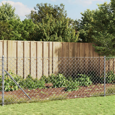 Vidaxl gaashek met flens 0,8x25 m zilverkleurig