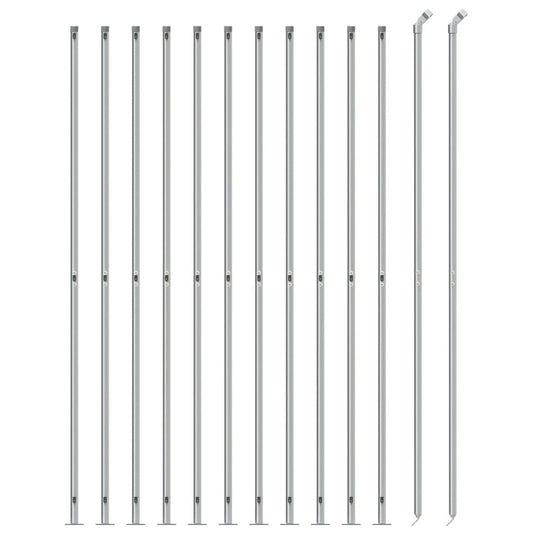 VidaXL Gaashek met flens 1,6x25 m zilverkleurig