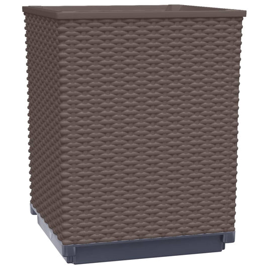 Vidaxl plantenbakken 2 st 30x30x37 cm polypropeen bruin