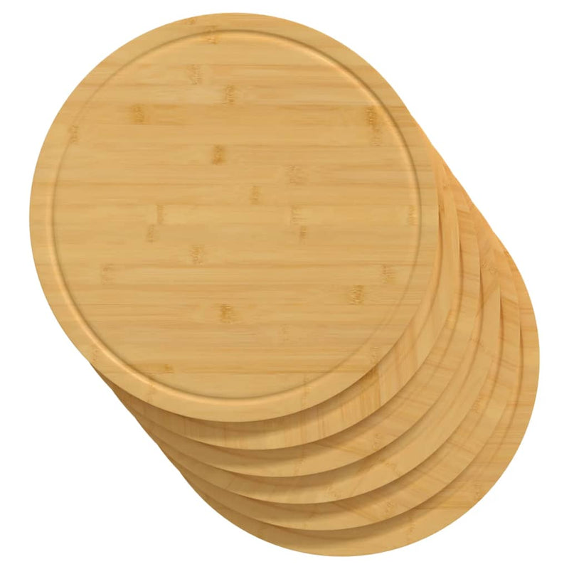 Load image into Gallery viewer, Vidaxl snijplanken 6 st ø30x1,5 cm bamboe

