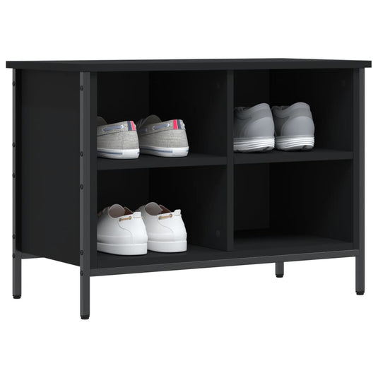 Vidaxl schoenenkast 69x35x50 cm bewerkt hout zwart
