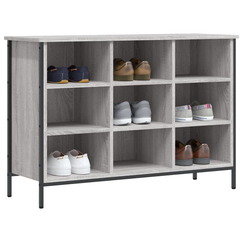 Load image into Gallery viewer, Vidaxl schoenenkast 100x35x70 cm bewerkt hout grijs sonoma eikenkleur
