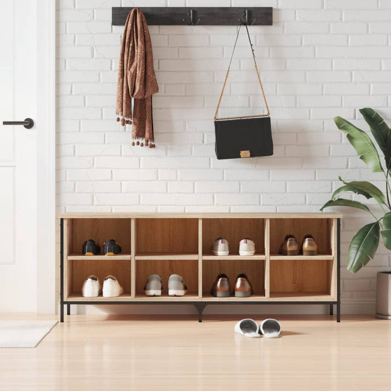 Load image into Gallery viewer, Vidaxl schoenenkast 131x35x50 cm bewerkt hout sonoma eikenkleurig
