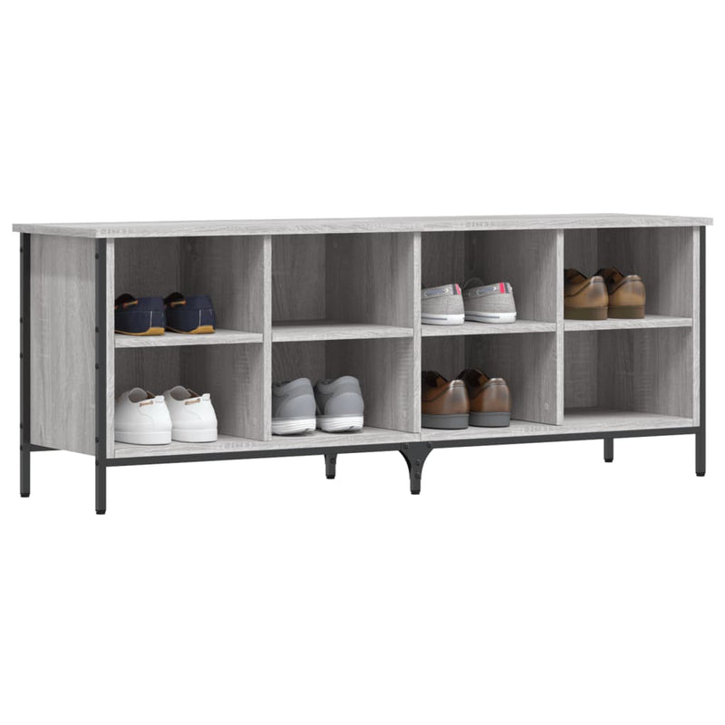 Load image into Gallery viewer, Vidaxl schoenenkast 131x35x50 cm bewerkt hout grijs sonoma eikenkleur
