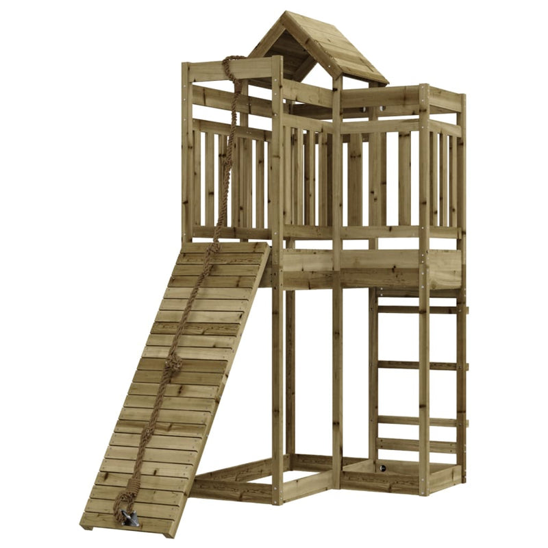 Load image into Gallery viewer, VidaXL Speelhuis met klimwand geïmpregneerd grenenhout
