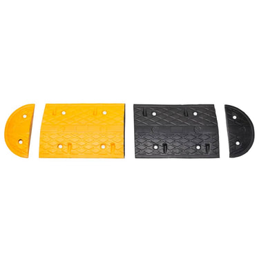 Vidaxl verkeersdrempel 323x32,5x4 cm rubber geel en zwart