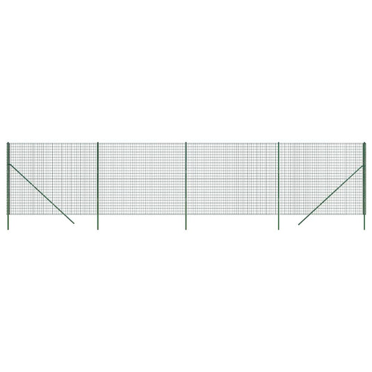 Vidaxl draadgaashek 2x10 m gegalvaniseerd staal groen