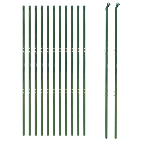 VidaXL Draadgaashek 2x25 m gegalvaniseerd staal groen
