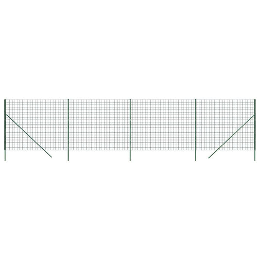 Vidaxl draadgaashek 2x10 m gegalvaniseerd staal groen