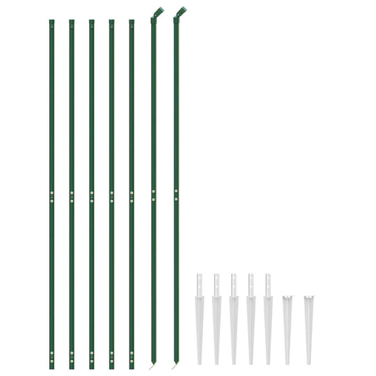 Vidaxl draadgaashek met grondankers 1,4x10 m groen