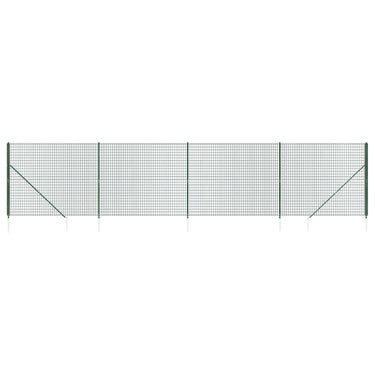 Vidaxl draadgaashek met grondankers 1,6x10 m groen