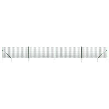 Vidaxl draadgaashek met grondankers 1,1x10 m groen