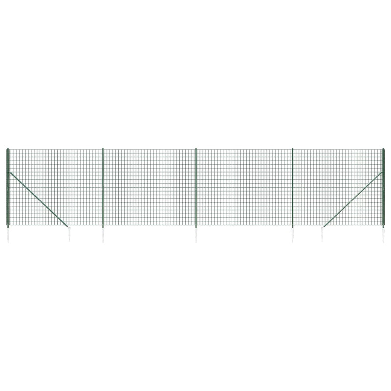 Load image into Gallery viewer, Vidaxl draadgaashek met grondankers 2x10 m groen
