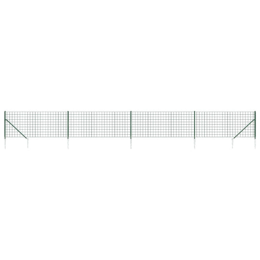 Vidaxl draadgaashek met grondankers 0,8x10 m groen