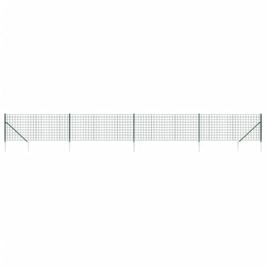 Vidaxl draadgaashek met grondankers 1,1x10 m groen