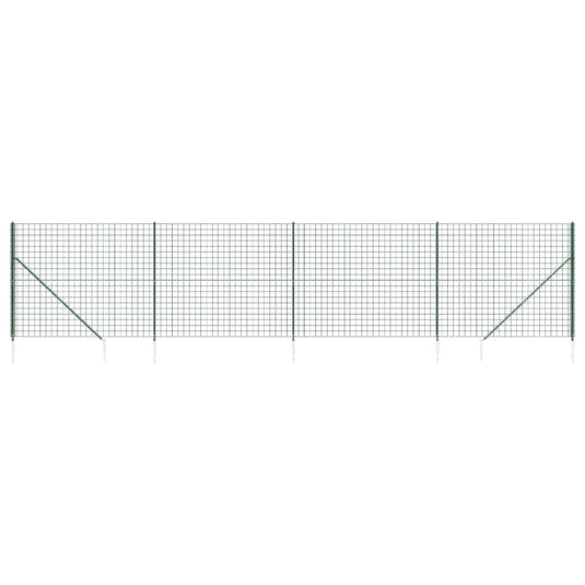 Vidaxl draadgaashek met grondankers 1,4x10 m groen