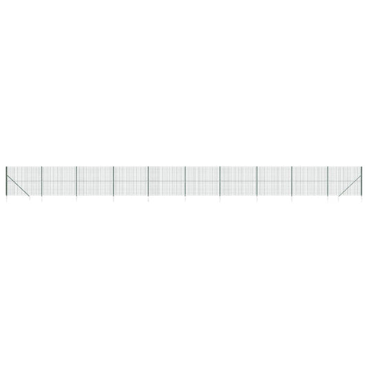 VidaXL Draadgaashek met grondankers 1,6x25 m groen