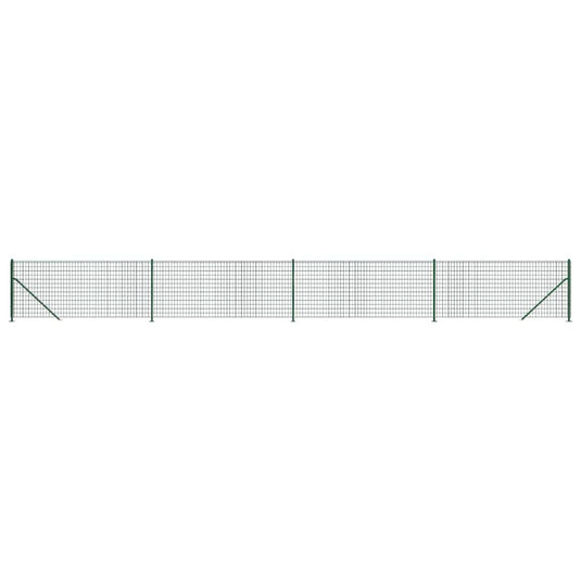 Vidaxl draadgaashek met flens 0,8x10 m groen