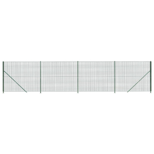 Vidaxl draadgaashek met flens 1,8x10 m groen