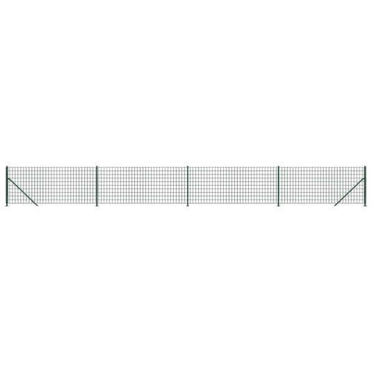 Vidaxl draadgaashek met flens 0,8x10 m groen
