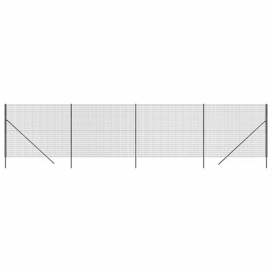 Vidaxl draadgaashek 1,4x10 m gegalvaniseerd staal antracietkleurig