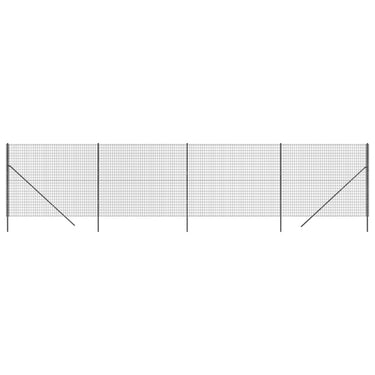 Vidaxl draadgaashek 1,8x10 m gegalvaniseerd staal antracietkleurig