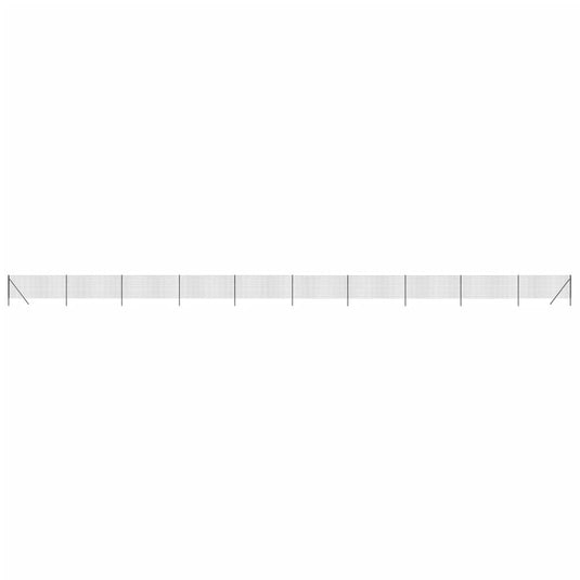 Vidaxl draadgaashek 1,1x25 m gegalvaniseerd staal antracietkleurig