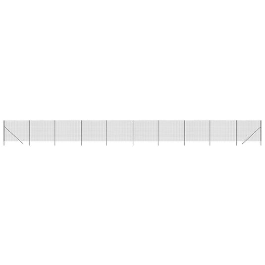 VidaXL Draadgaashek 1,6x25 m gegalvaniseerd staal antracietkleur