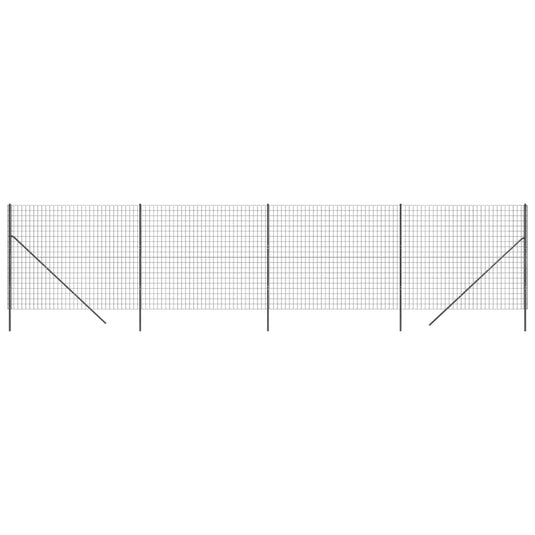 Vidaxl draadgaashek 1,6x10 m gegalvaniseerd staal antracietkleurig