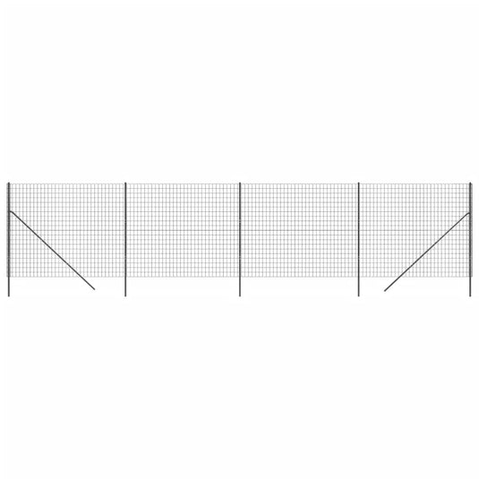 Vidaxl draadgaashek 1,8x10 m gegalvaniseerd staal antracietkleurig