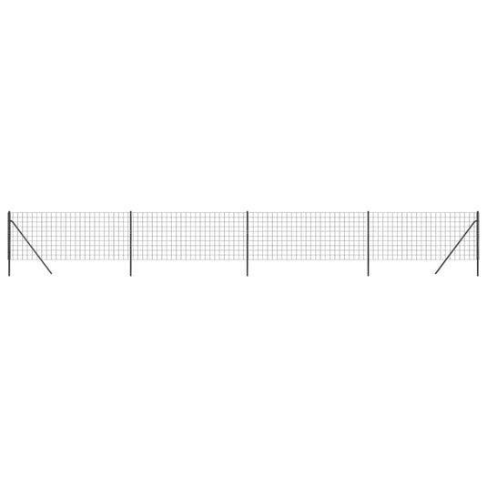 Vidaxl draadgaashek 1,1x10 m gegalvaniseerd staal antracietkleurig