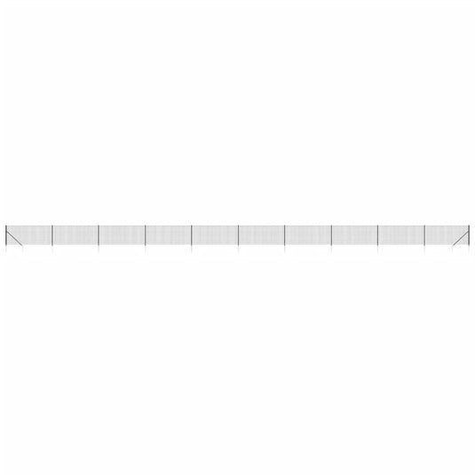 Vidaxl draadgaashek met grondankers 0,8x25 m antracietkleurig