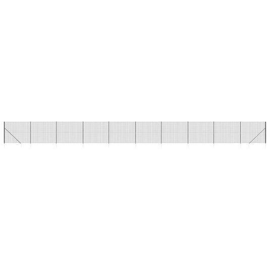 VidaXL Draadgaashek met grondankers 1,4x25 m antracietkleurig