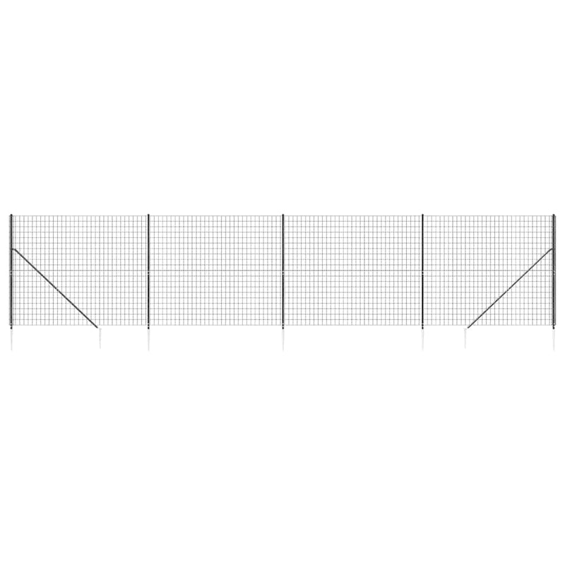Load image into Gallery viewer, Vidaxl draadgaashek met grondankers 1,4x10 m antracietkleurig
