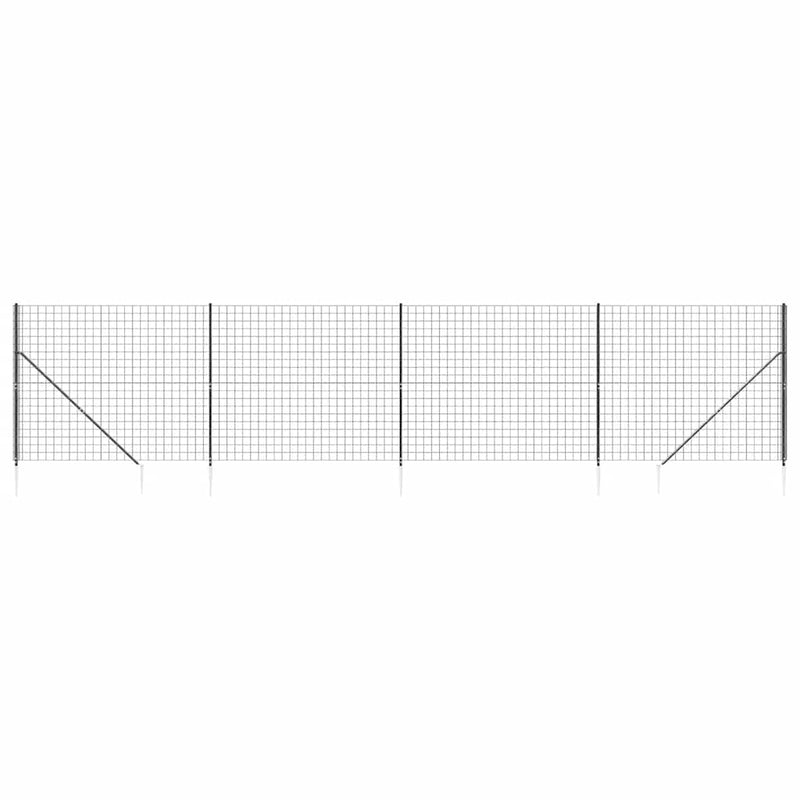Load image into Gallery viewer, Vidaxl draadgaashek met grondankers 2,2x10 m antracietkleurig
