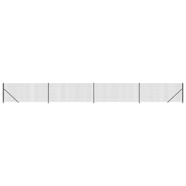 Vidaxl draadgaashek met flens 0,8x10 m antracietkleurig