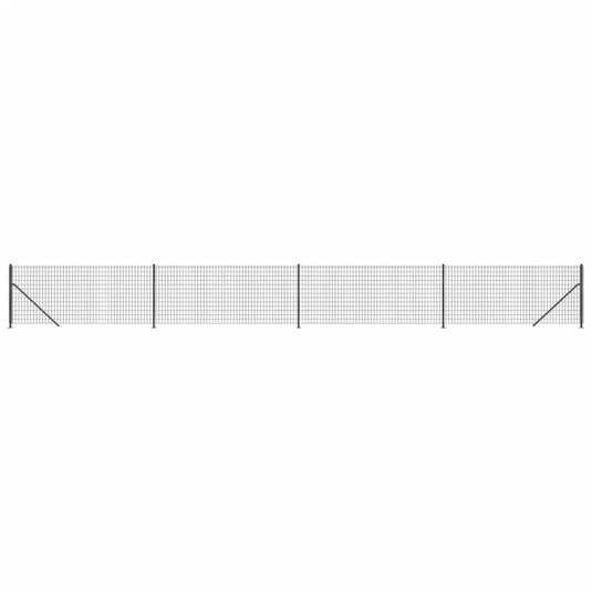 Vidaxl draadgaashek met flens 1x10 m antracietkleurig