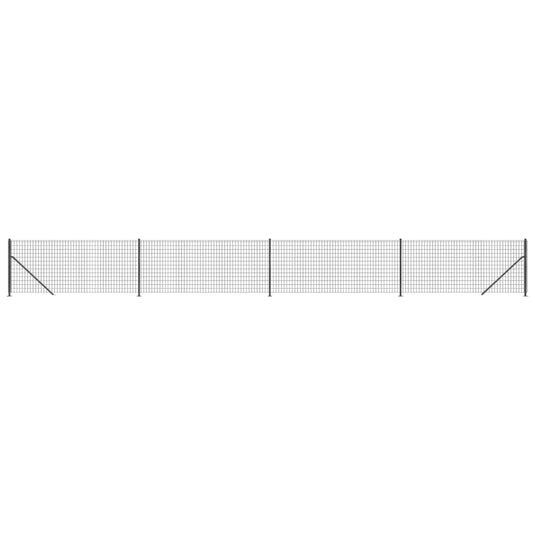 Vidaxl draadgaashek met flens 1,1x10 m antracietkleurig