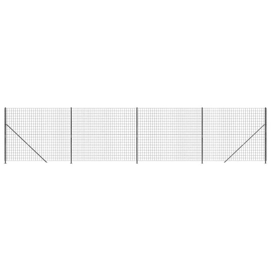 Vidaxl draadgaashek met flens 1,4x10 m antracietkleurig