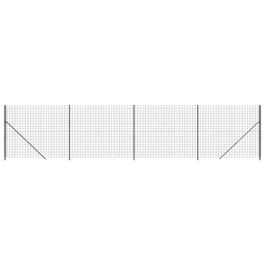 Vidaxl draadgaashek met flens 2x10 m antracietkleurig