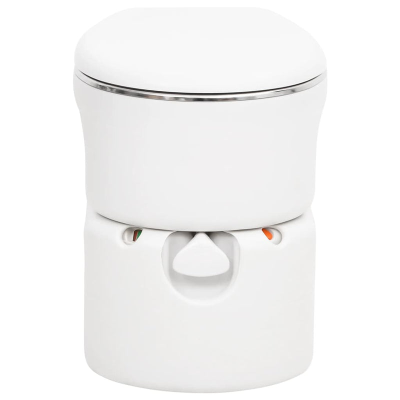 Afbeelding laden in galerijviewer, Vidaxl campingtoilet geïntegreerd 24+17 l hdpe en staal wit
