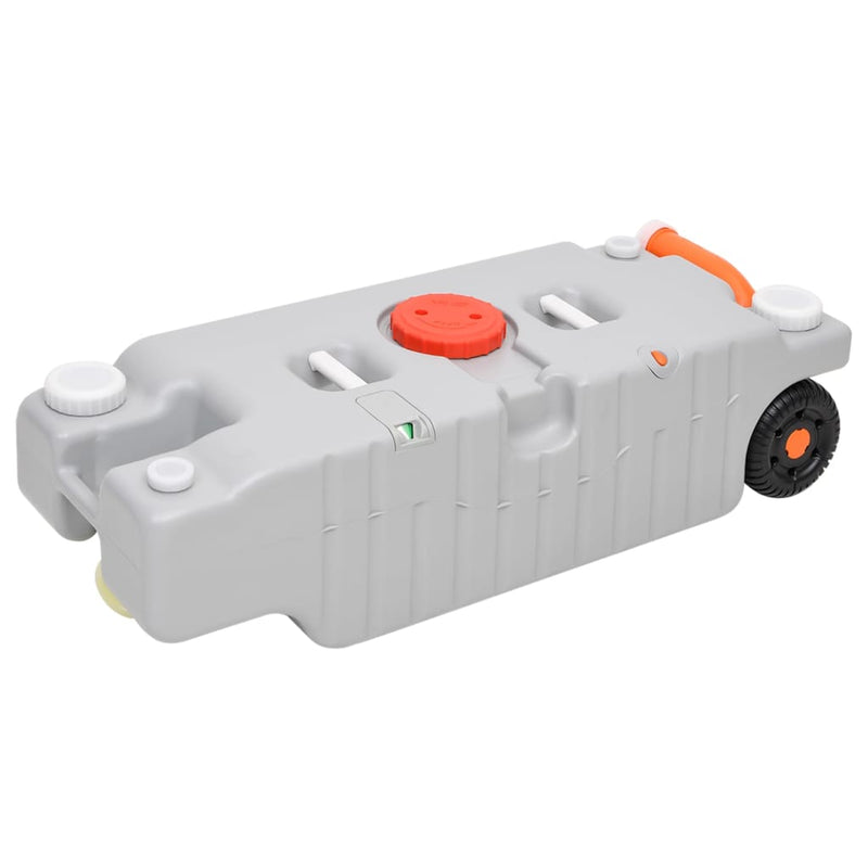 Load image into Gallery viewer, Vidaxl watertank op wielen 75 l grijs
