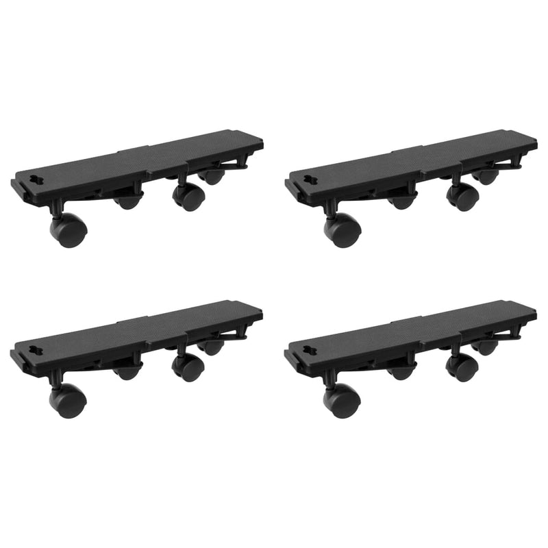 Load image into Gallery viewer, VidaXL Verhuishondjes met 4 wielen 4 st 170 kg polypropeen zwart

