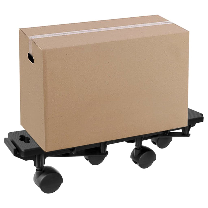 Load image into Gallery viewer, VidaXL Verhuishondjes met 4 wielen 6 st 170 kg polypropeen zwart
