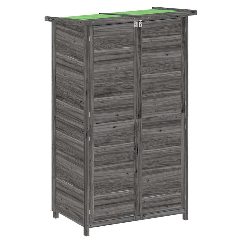 Load image into Gallery viewer, Vidaxl tuinschuur 83x57x140 cm massief grenenhout grijs
