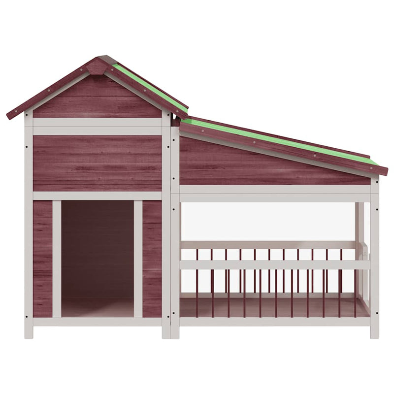 Load image into Gallery viewer, Vidaxl hondenhok 143x60,5x109 cm massief grenenhout mokkakleurig
