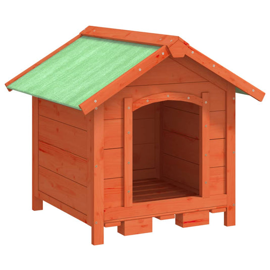 Vidaxl hondenhok 65x65x61,5 cm massief grenenhout bruin