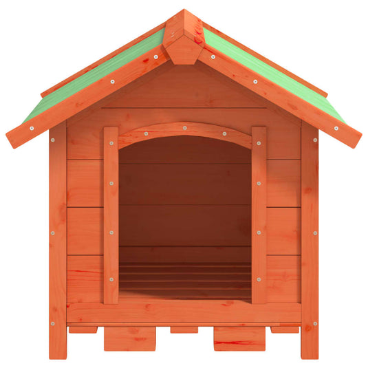 Vidaxl hondenhok 65x65x61,5 cm massief grenenhout bruin