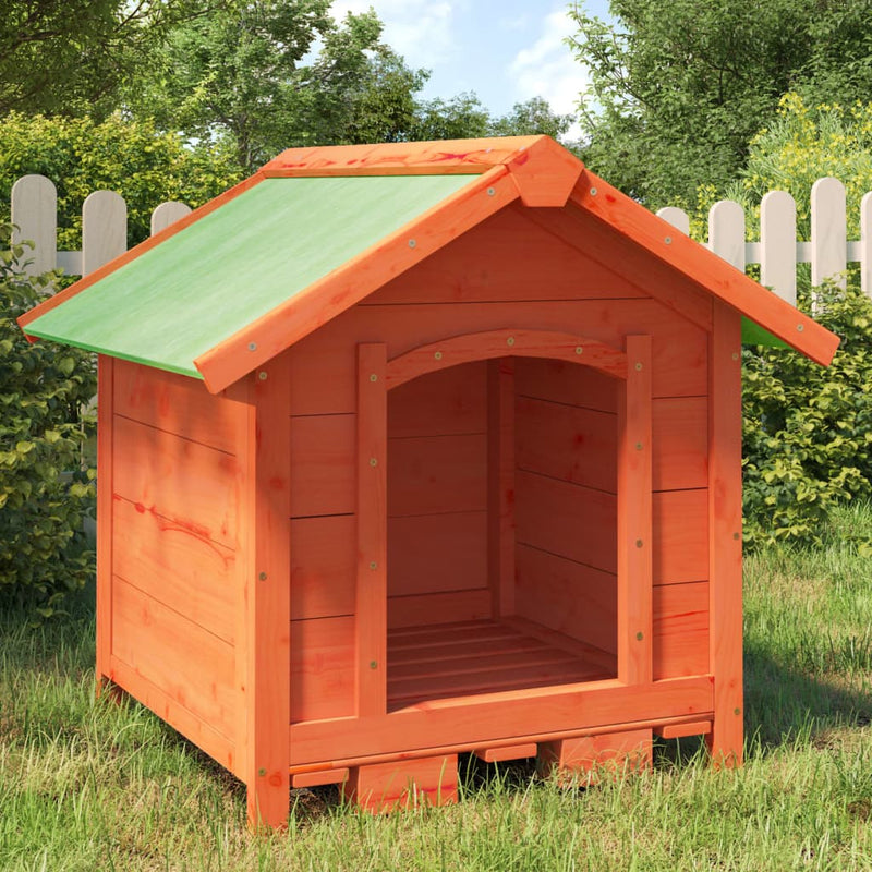 Load image into Gallery viewer, Vidaxl hondenhok 65x65x61,5 cm massief grenenhout bruin
